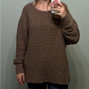 Cozy Brown Knit Sweater